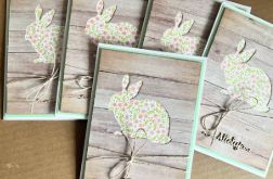 079,Wielkanoc-zestaw 5 kartek z zajączkiem