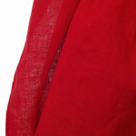 SZAL DAMSKI LNIANY CZERWONY FELTMONDO  - Szalik damski lniany