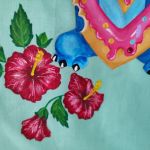 ręcznie malowana torba miejska zakupowa STICH - na dzień kobiet