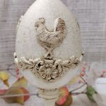 Pisanka dekoracyjna Rustykalny Kogut w stylu prowansalskim - 3