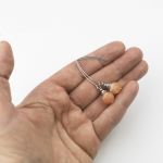 Kolczyki pomarańczowy agat 10mm, długie bigle, stal chirurgiczna - Kolczyki pomarańczowy agat 10mm, długie bigle, stal chirurgiczna 2