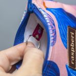 Portfelik welurowy etui na klucze w figi - 