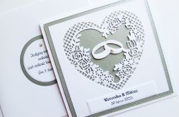 Kartka NA ŚLUB z sercem #1