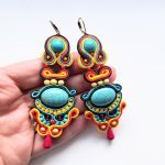 Montezuma Blue kolczyki sutasz - 