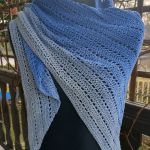 Chusta cieniowana niebieska - duża chusta