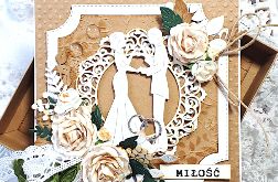 Kartka ślubna w stylu eco