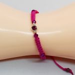 Bransoletka BOHO makrama mocny róż - 