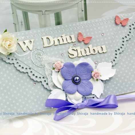 Kopertówka z okazji ślubu- wrzosowy poranek