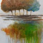 Drzewa 3 -akwarela formatu A5. - 