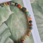 Bransoletka na gumce - Agat - 4mm - 2