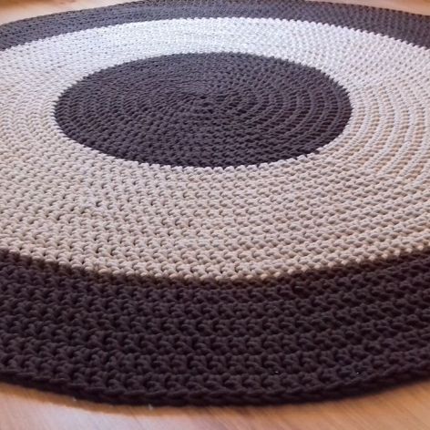 Bawełniany okrągły dywan 135cm