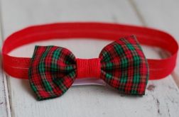 Opaska niemowlęca - Świąteczna kokardka