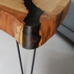 Stolik, plaster drewna - dąb - 
