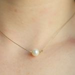 Relva złoty naszyjnik z perłą - Perła