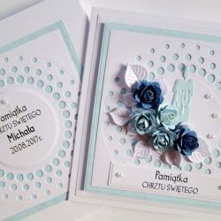 Kartka PAMIĄTKA CHRZTU ze świecą #3 /1