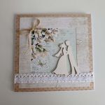 Kartka na ślub z koronką - Kartka na ślub z koronką