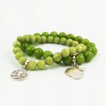 Bransoletki srebrne zielone jabłuszka. - Bransoletki srebrne zielone jabłuszka.