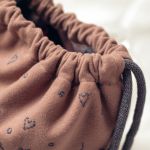 Brązowy plecak worek dziecięcy z haftowanym liskiem - 