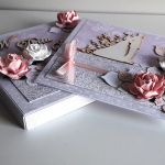 Kartka ślubna wraz z pudełkiem kwiaty róż-bie - 