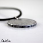 Złotówka - wisiorek moneta - Prosty naszyjnik