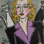 Obraz  fowizm dama z kotami - 