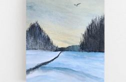 Pejzaż 2-praca formatu 18/24 cm..