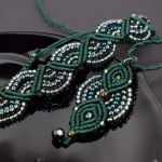 Komplet biżuterii butelkowa zieleń i srebro - bransoletka i naszyjnik - komplet biżuterii butelkowa zieleń