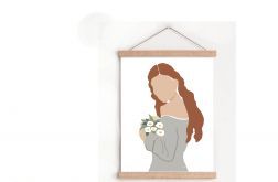 Grafika "Kobieta z kwiatami"