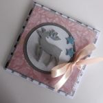 Kartka świąteczna Boże Narodzenie srebrny renifer - 