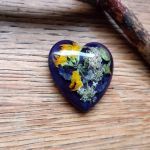 Magnes z żywicy na lodówkę - Lawendowe Serce Natury - 4