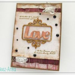 Kartka na Ślub z napisem LOVE 2