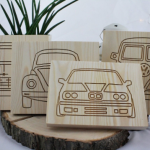 Drewniany obrazek Mini Cooper - W ofercie również inne klasyczne samochody
