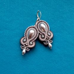 Kolczyki Perła Szara