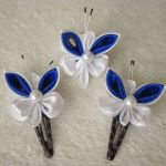 niebieskie motylki - spinki - 