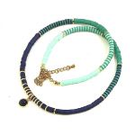 Naszyjnik zielono granatowy. - Naszyjnik zielono granatowy.