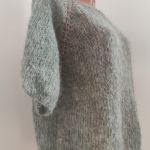 Lekki sweter z alpaki i  jedwabiu rozmiar S/M - 
