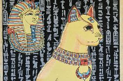 Papirus, Egipski Kot, Obraz 30x40 cm, Oryginalny 100%, Egipt, papier papirusowy 11