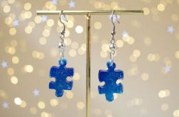 Szafirowe brokatowe puzzle