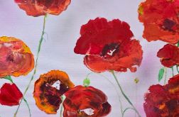 Maki polne na plotnie