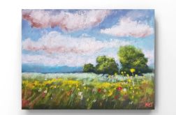 Letnia łąka 1-praca formatu 18/24 cm