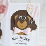 Zabawna kartka urodzinowa z miśkiem - 