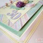 Kartka URODZINOWA pastelowa - Pastelowa kartka urodzinowa z różami