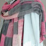 Entrelac-owy wiosenny szal - null