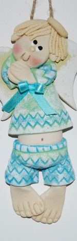 zgadnij moje imię - aniołek z masy solnej, prezent, dekoracja