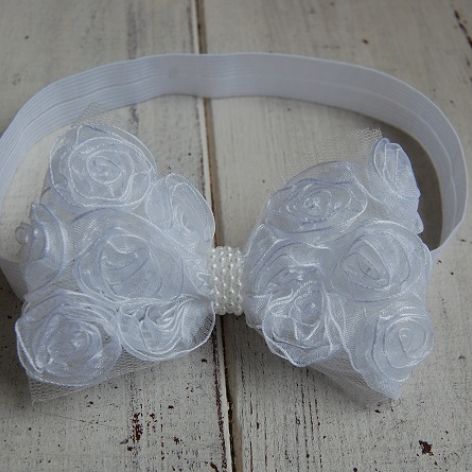 Retro opaska niemowlęca - Retro kokarda