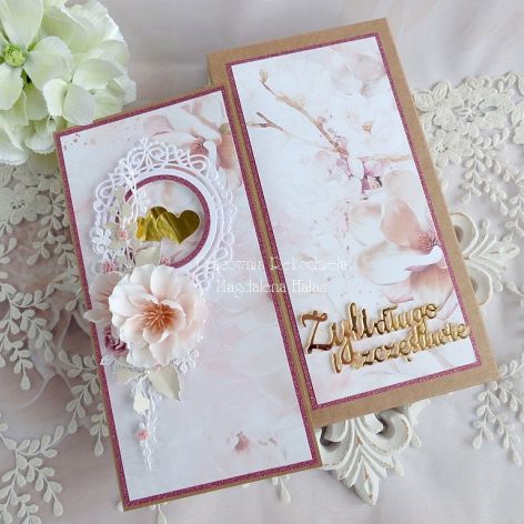 Ślubna kartka w pudełku 1064