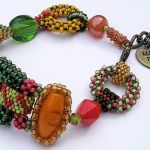 boho łańcuchowiec red-orange-green - 