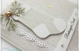 Kartka świąteczna ze skarpetą 2