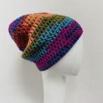 Gruba czapka beanie smerf kolorowa szydełkowa 12 - czapka dziergana