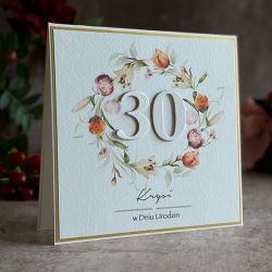 Kartka na 30 urodziny z personalizacją, BH 65